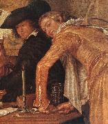 BUYTEWECH, Willem Merry Company (detail) oil